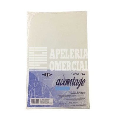 PAPEL OPALINA T.OFICIO GRUESA BLANCA