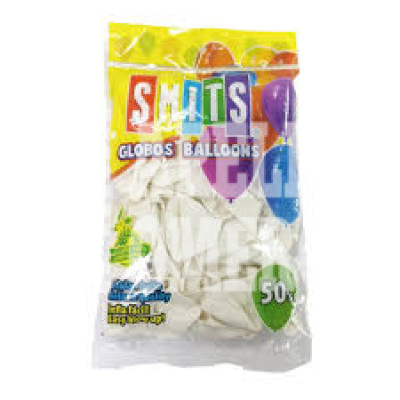 GLOBOS BOLSA C/50 # 9 C.BLANCO