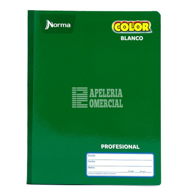 CUADERNO PROFESIONAL 100 HOJAS COSIDO MARCA NORMA BLANCO