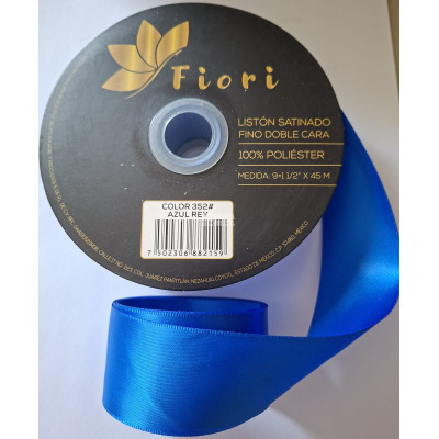 MERCERIA LISTON SATINADO 1 1/2" X 45 M. COLOR AZUL REY